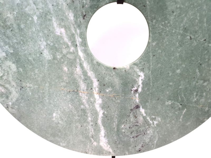 Sehr große Bi-Scheibe aus Jade 40cm 3