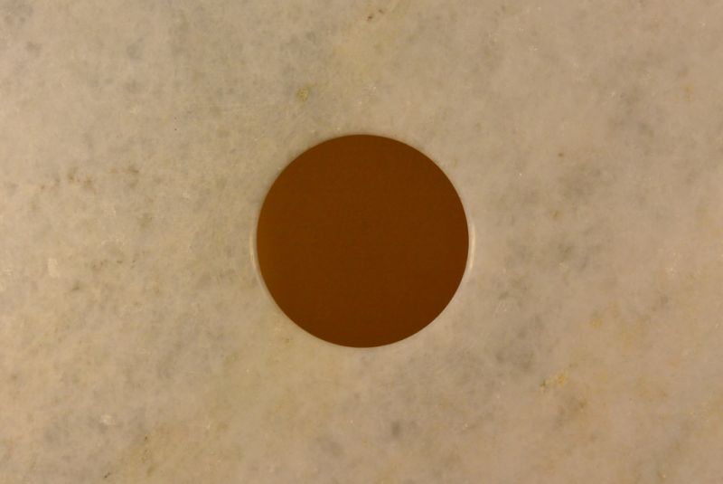 Sehr große Bi-Scheibe aus Jade 40cm Weiß 3