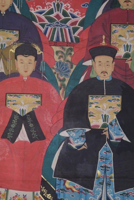 Sehr Grosse Chinesische Ahnenbilder 10 Personen 4