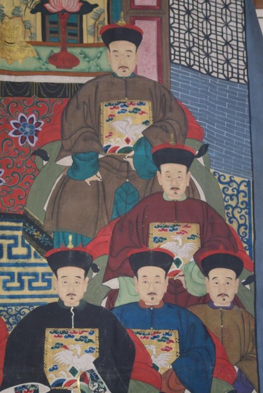 Sehr Grosse Chinesische Ahnenbilder 10 Personen 3