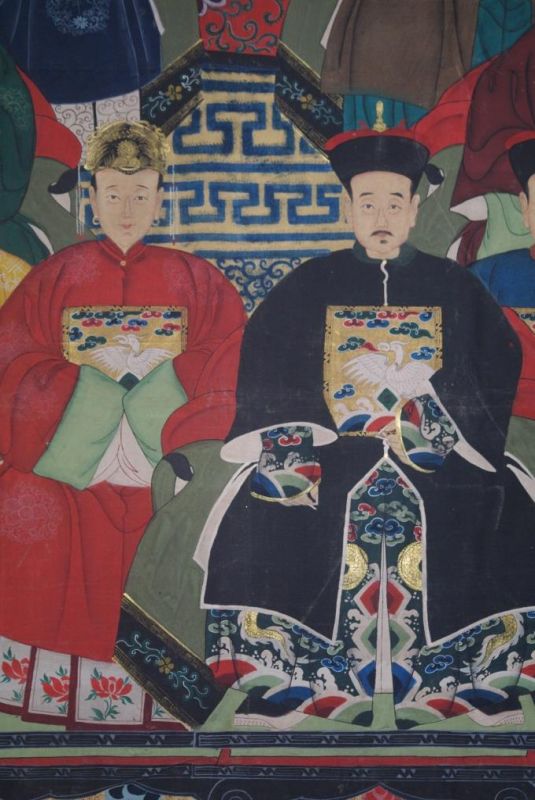 Sehr Grosse Chinesische Ahnenbilder 10 Personen 4