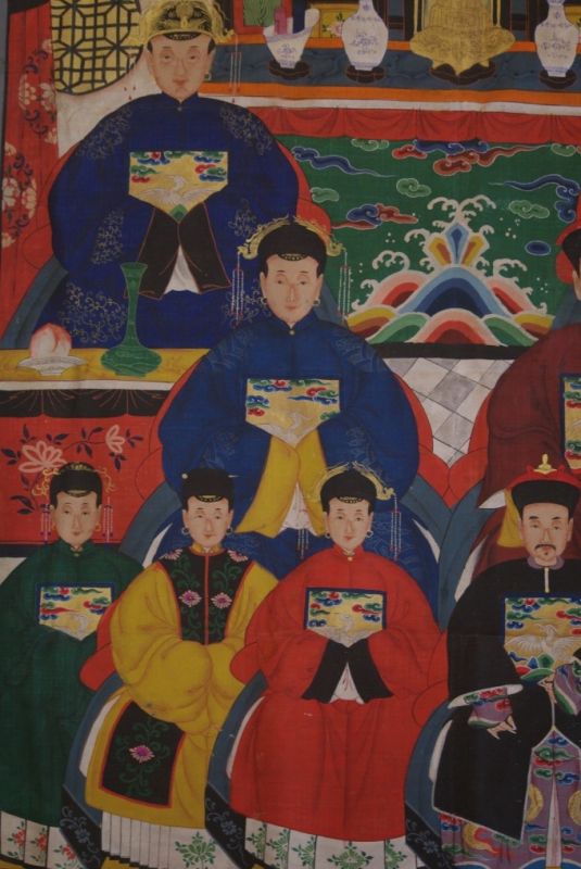 Sehr Grosse Chinesische Ahnenbilder 10 Personen 4