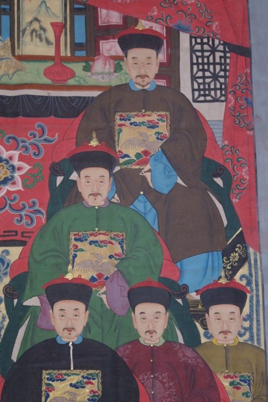 Sehr Grosse Chinesische Ahnenbilder 10 Personen 3