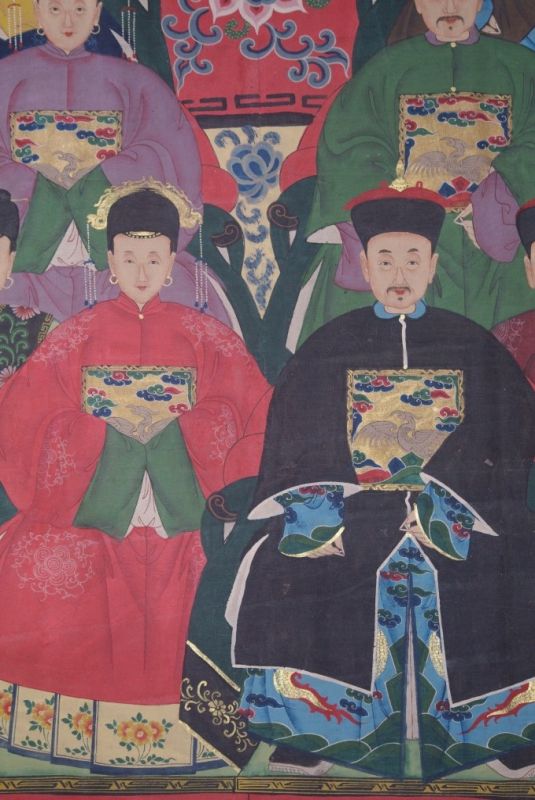 Sehr Grosse Chinesische Ahnenbilder 10 Personen 4