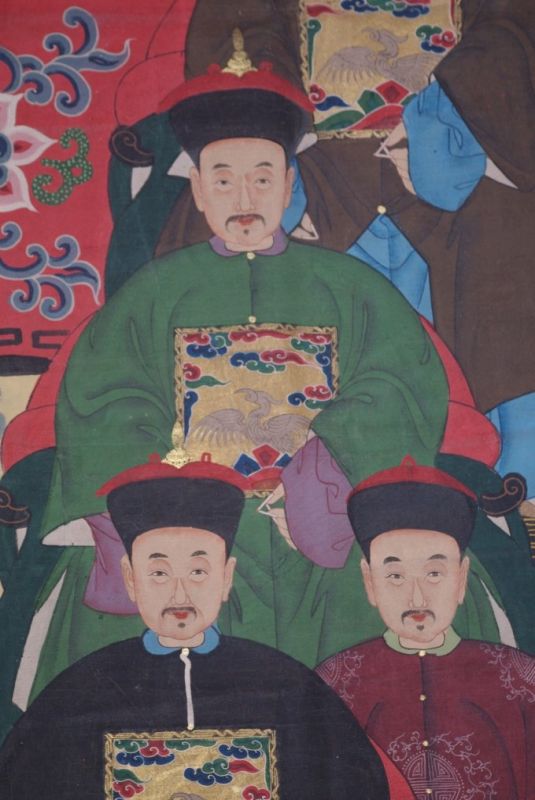 Sehr Grosse Chinesische Ahnenbilder 10 Personen 5