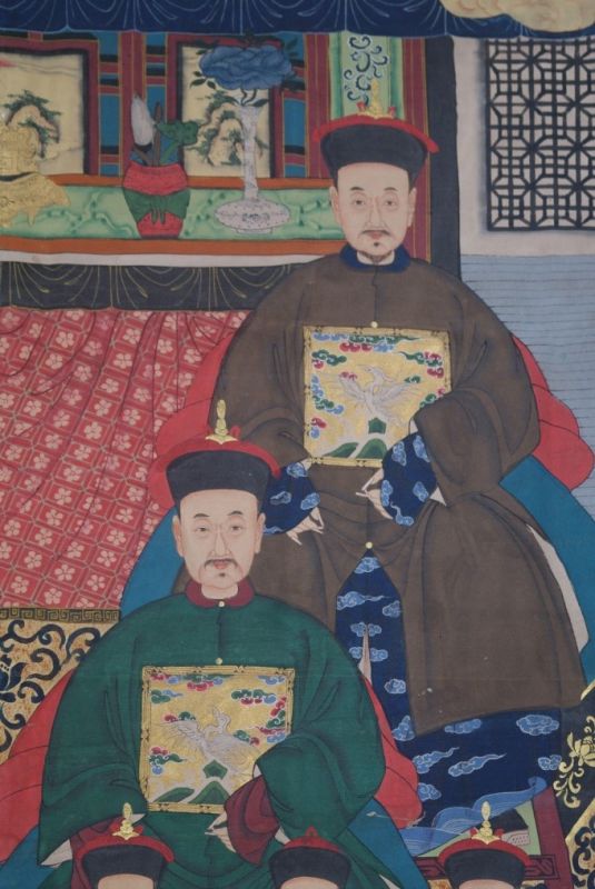 Sehr Grosse Chinesische Ahnenbilder 10 Personen 3