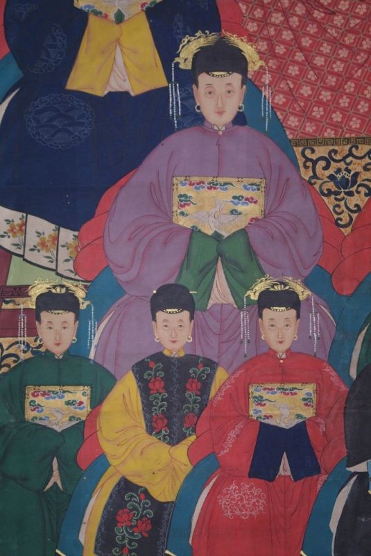 Sehr Grosse Chinesische Ahnenbilder 10 Personen 4