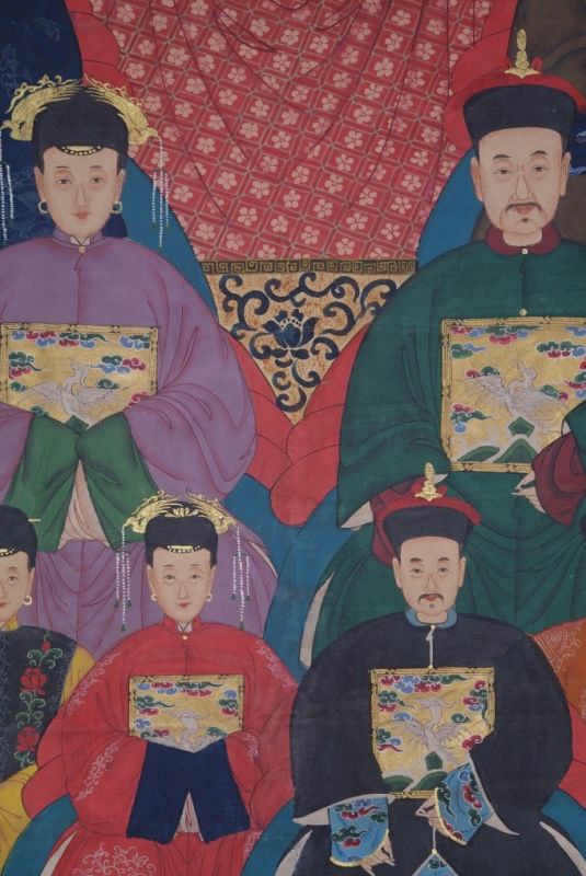 Sehr Grosse Chinesische Ahnenbilder 10 Personen 5