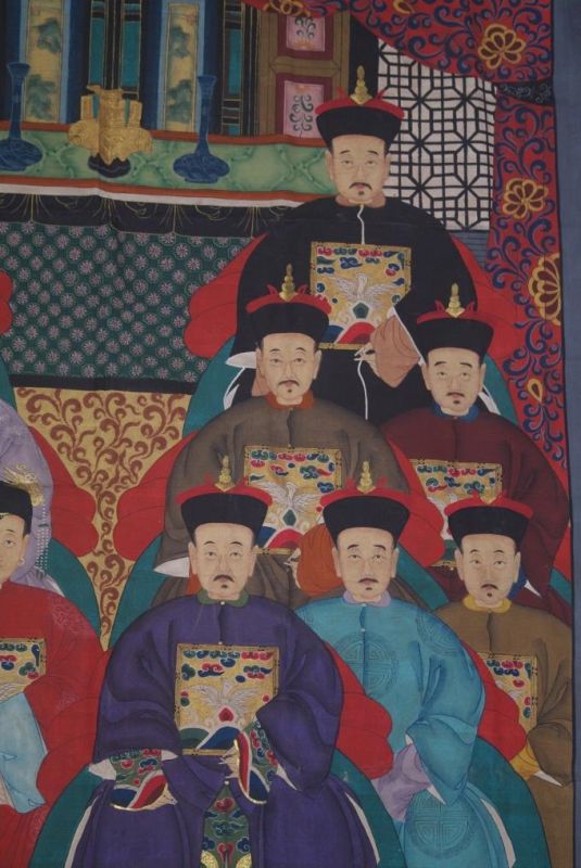 Sehr Grosse Chinesische Ahnenbilder 12 Personen 3