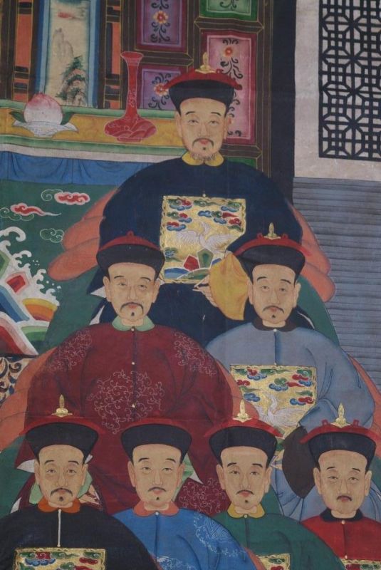 Sehr Grosse Chinesische Ahnenbilder 14 Personen 3