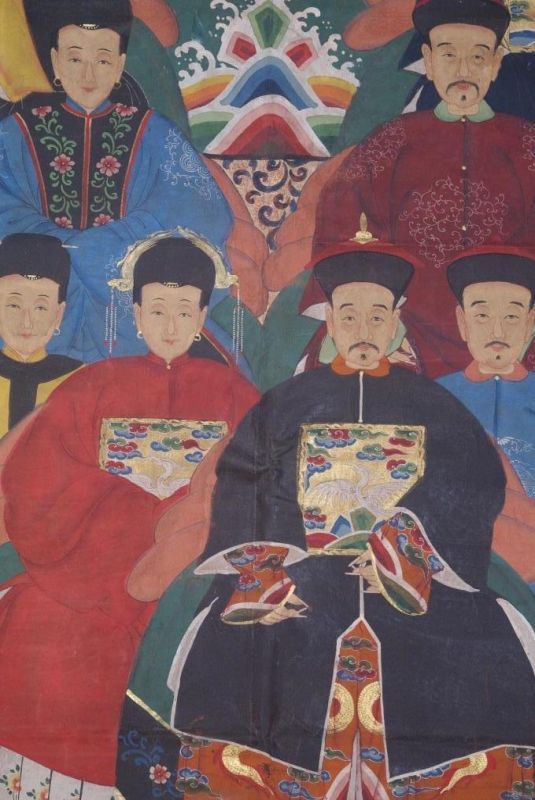 Sehr Grosse Chinesische Ahnenbilder 14 Personen 4