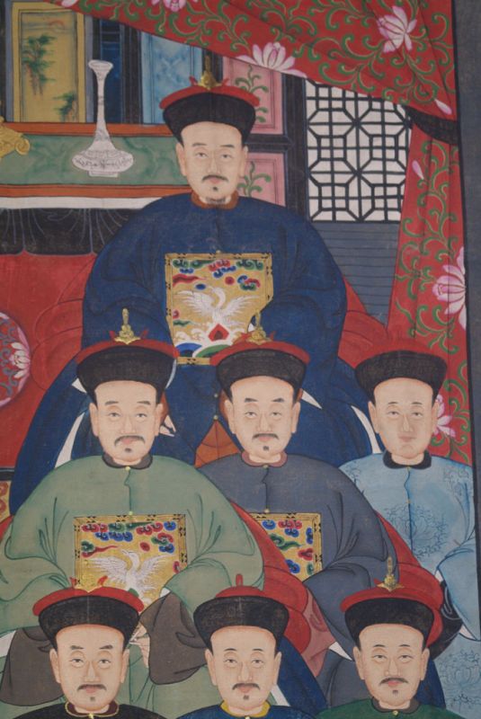 Sehr Grosse Chinesische Ahnenbilder 14 Personen 4