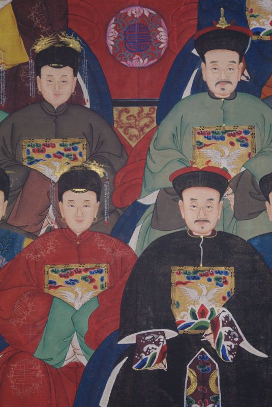 Sehr Grosse Chinesische Ahnenbilder 14 Personen 5