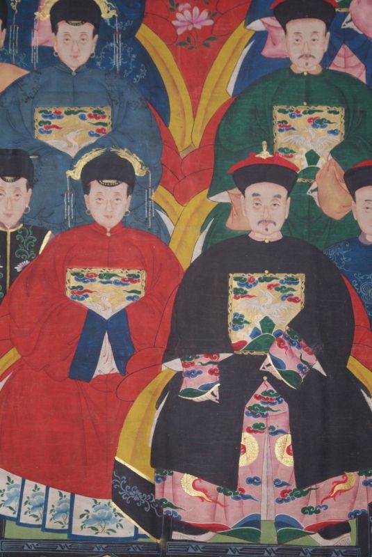 Sehr Grosse Chinesische Ahnenbilder 14 Personen 4
