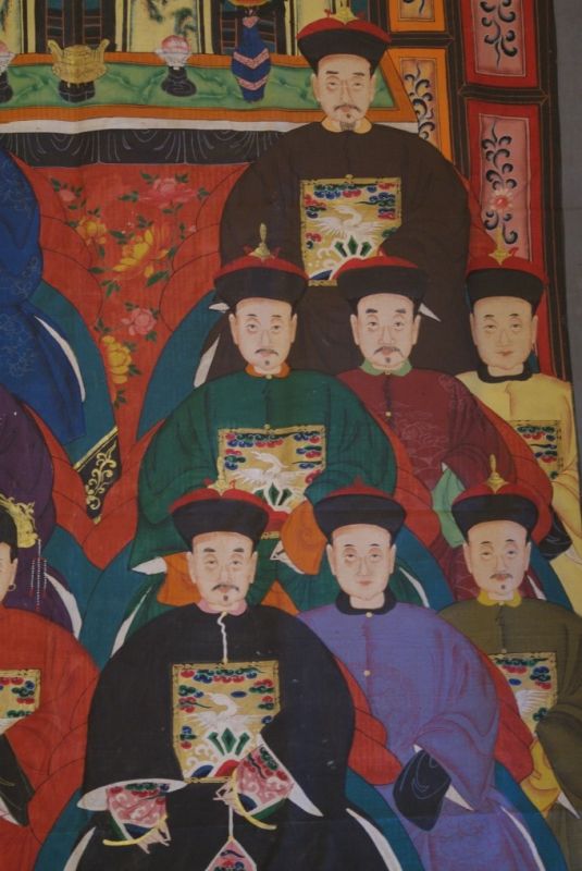 Sehr Grosse Chinesische Ahnenbilder 15 Personen 2