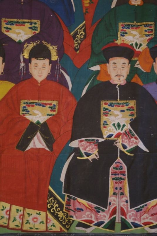 Sehr Grosse Chinesische Ahnenbilder 15 Personen 4