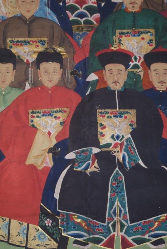 Sehr Grosse Chinesische Ahnenbilder 16 Personen 5