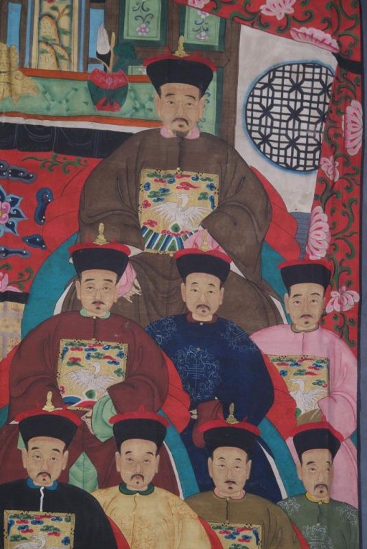 Sehr Grosse Chinesische Ahnenbilder 16 Personen 3