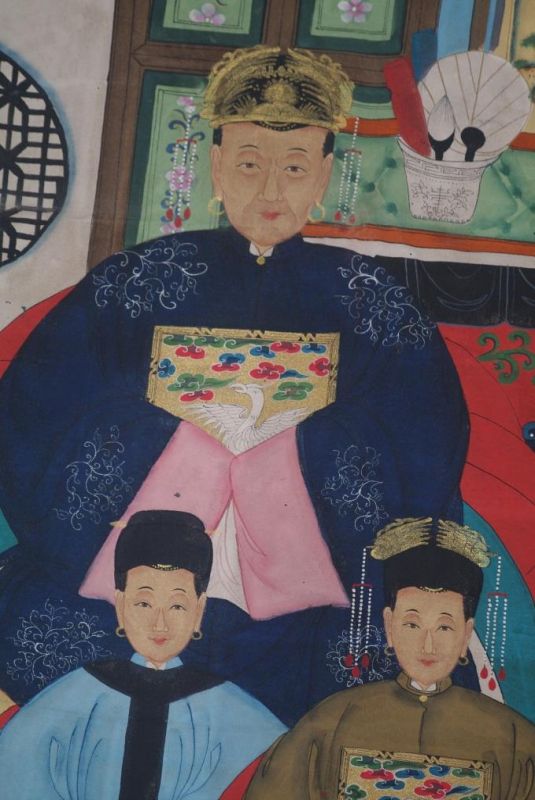 Sehr Grosse Chinesische Ahnenbilder 16 Personen 5