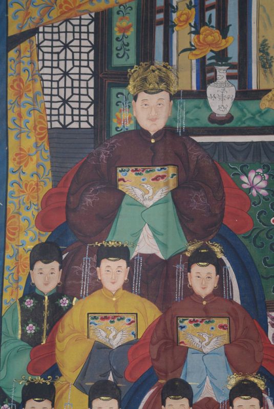 Sehr Grosse Chinesische Ahnenbilder 16 Personen 2