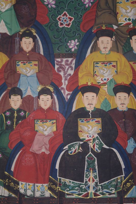 Sehr Grosse Chinesische Ahnenbilder 16 Personen 4