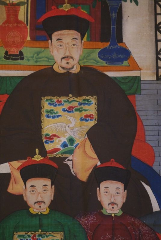 Sehr Grosse Chinesische Ahnenbilder 17 Personen 4
