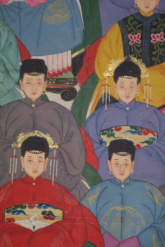 Sehr Grosse Chinesische Ahnenbilder 17 Personen Frauen4