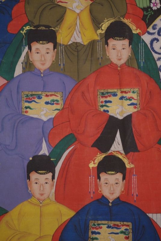 Sehr Grosse Chinesische Ahnenbilder 18 Personen 5