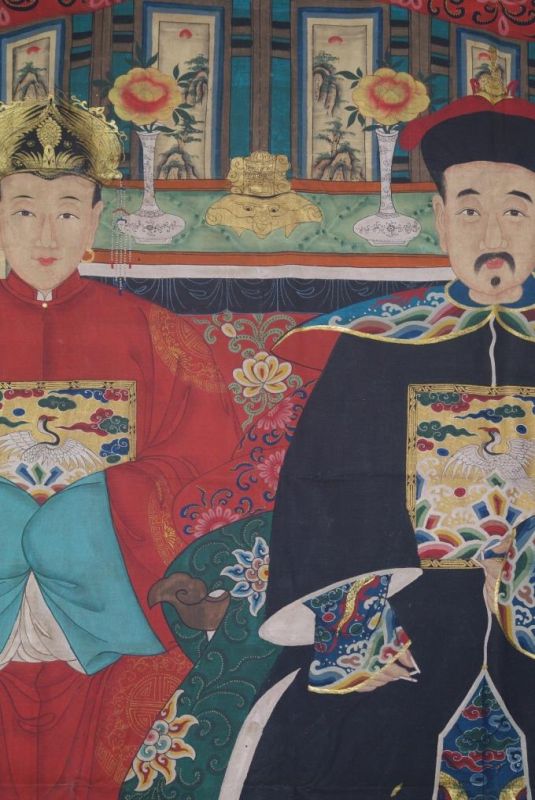 Sehr Grosse Chinesische Ahnenbilder 2 Personen 4