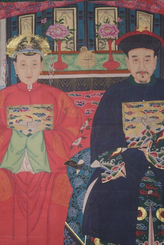 Sehr Grosse Chinesische Ahnenbilder 2 Personen 2