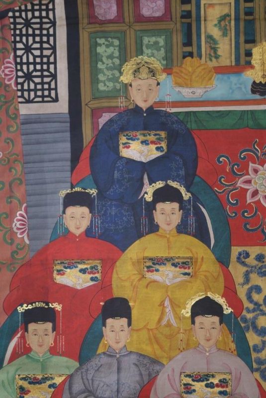 Sehr Grosse Chinesische Ahnenbilder 20 Personen 2