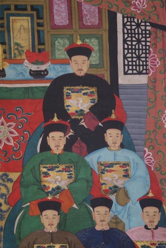 Sehr Grosse Chinesische Ahnenbilder 20 Personen 3
