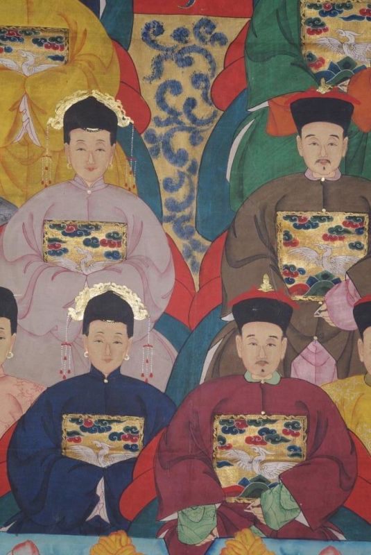 Sehr Grosse Chinesische Ahnenbilder 20 Personen 4