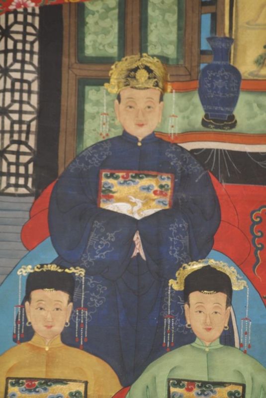 Sehr Grosse Chinesische Ahnenbilder 20 Personen 2