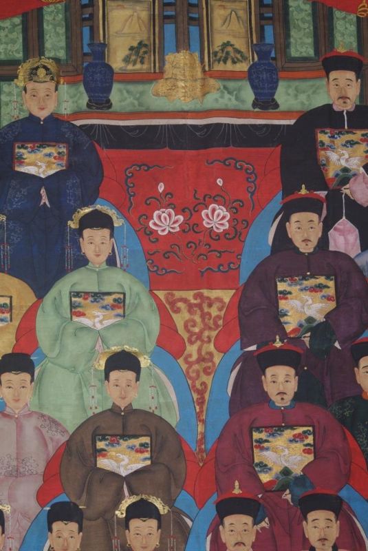 Sehr Grosse Chinesische Ahnenbilder 20 Personen 4