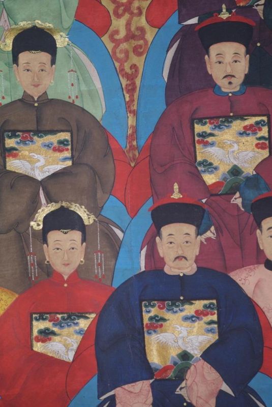 Sehr Grosse Chinesische Ahnenbilder 20 Personen 5