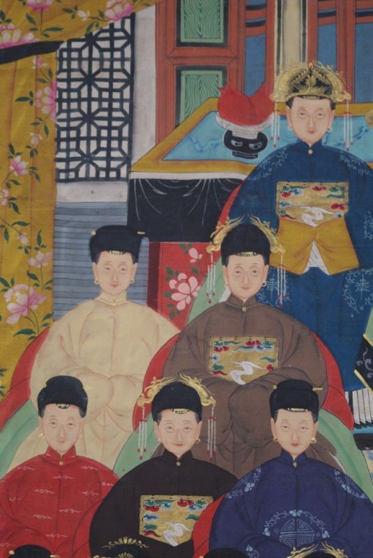 Sehr Grosse Chinesische Ahnenbilder 20 Personen 3