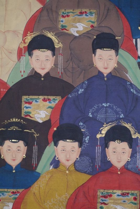 Sehr Grosse Chinesische Ahnenbilder 20 Personen 4