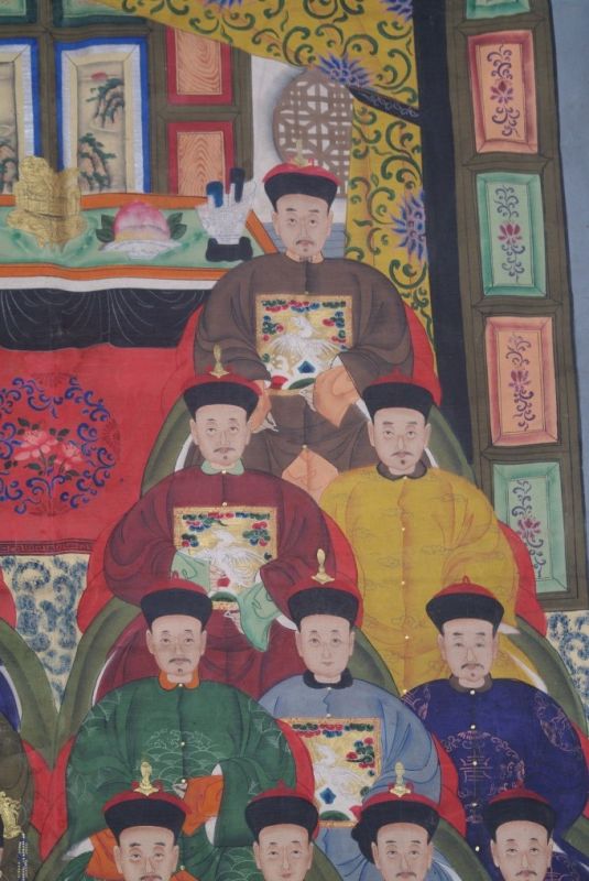 Sehr Grosse Chinesische Ahnenbilder 20 Personen 3