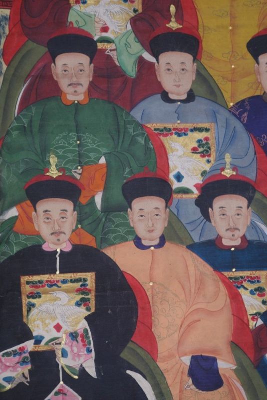 Sehr Grosse Chinesische Ahnenbilder 20 Personen 4