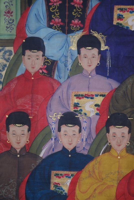 Sehr Grosse Chinesische Ahnenbilder 20 Personen 5