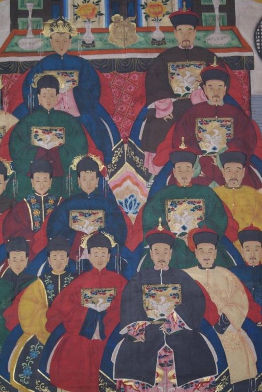 Sehr Grosse Chinesische Ahnenbilder 21 Personen 2