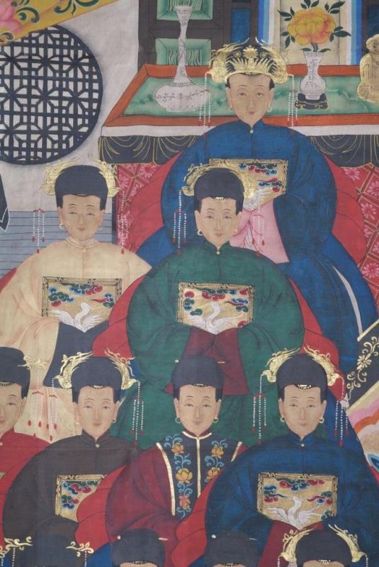 Sehr Grosse Chinesische Ahnenbilder 21 Personen 3