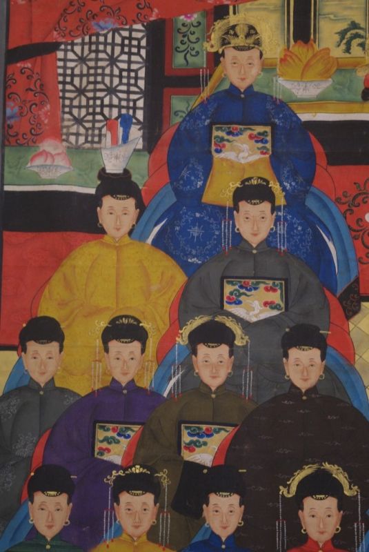 Sehr Grosse Chinesische Ahnenbilder 21 Personen 2