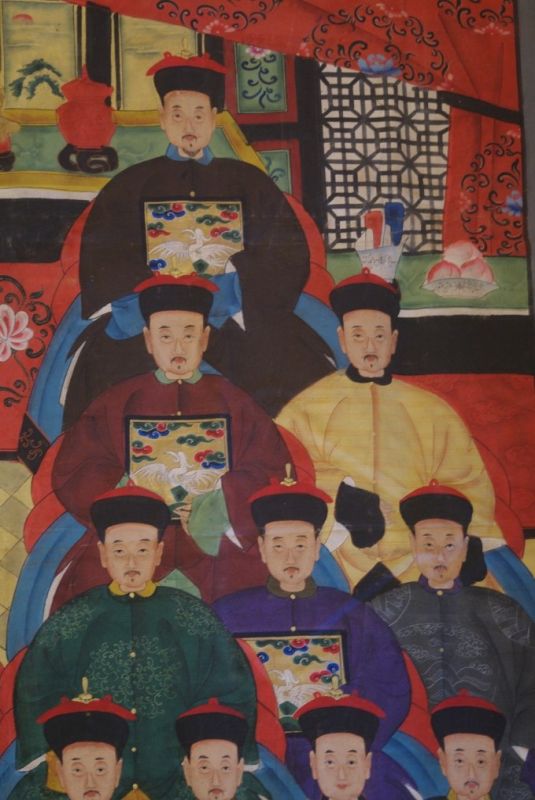Sehr Grosse Chinesische Ahnenbilder 21 Personen 3