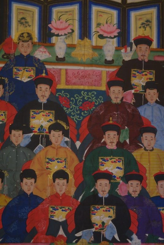 Sehr Grosse Chinesische Ahnenbilder 21 Personen 5