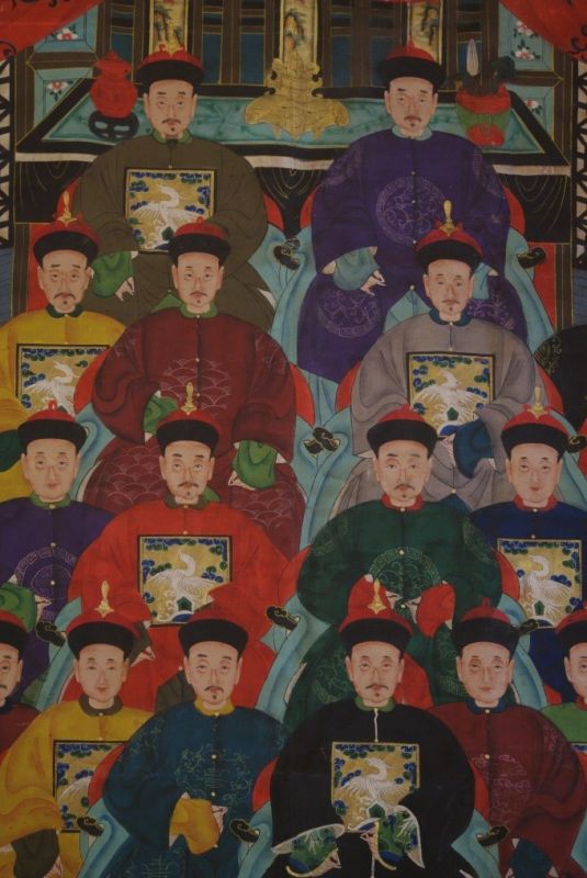 Sehr Grosse Chinesische Ahnenbilder 21 Personen 2