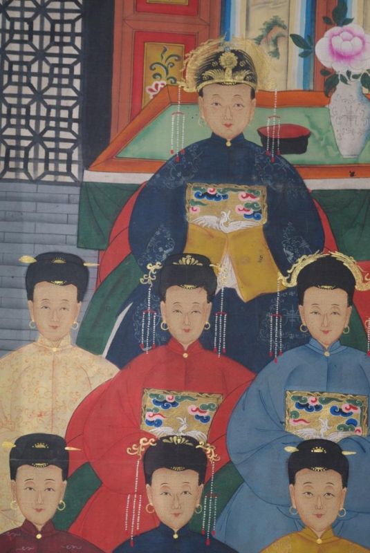 Sehr Grosse Chinesische Ahnenbilder 22 Personen 3