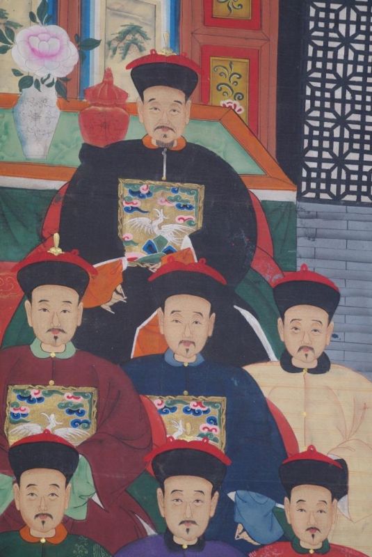 Sehr Grosse Chinesische Ahnenbilder 22 Personen 4