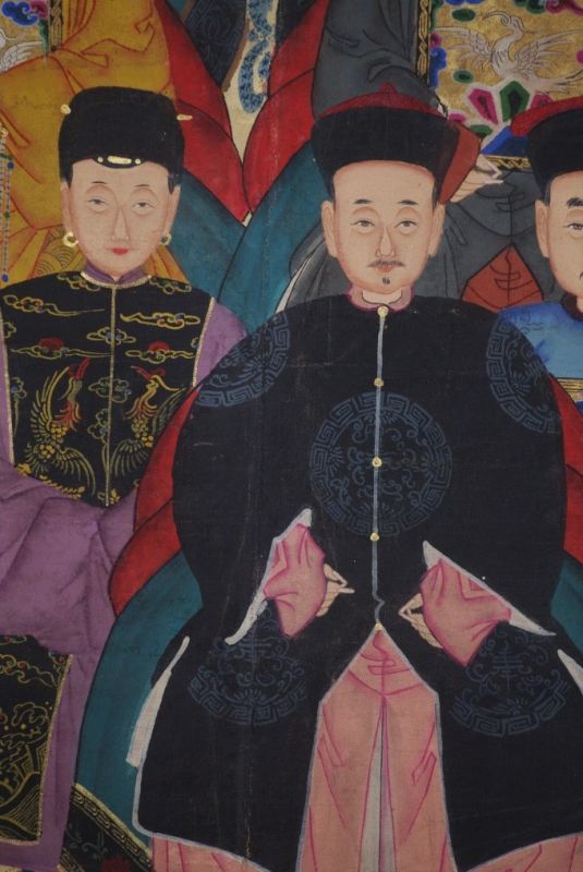 Sehr Grosse Chinesische Ahnenbilder 22 Personen 5